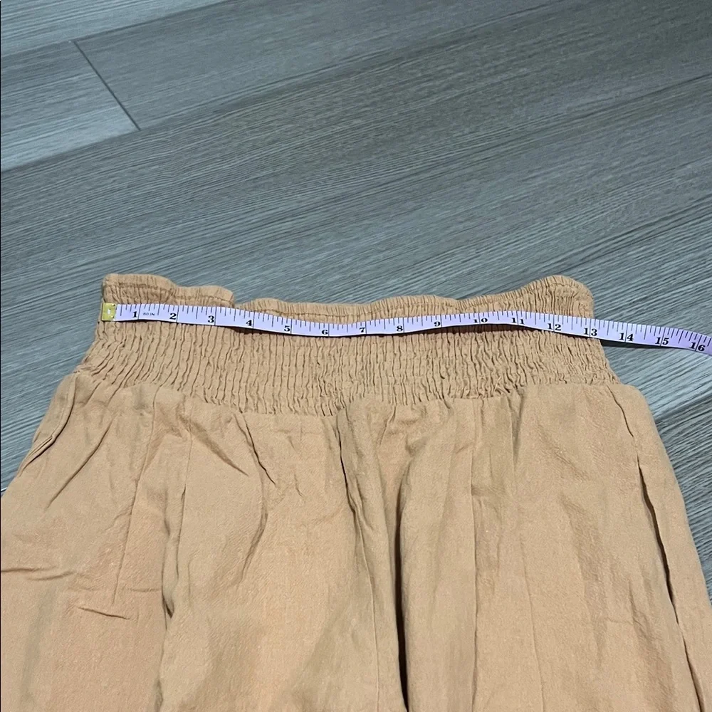 Tan Wide-Leg Pants